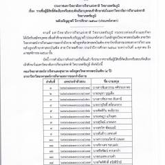 ประกาศรายชื่อผู้มีสิทธิ์คัดเลือกหรือสอบคัดเลือกบุคคลเข้าศึกษาต่อในมหาวิทยาลัยการกีฬาแห่งชาติ วิทยาเขตชัยภูมิ ระดับปริญญาตรี ปีการศึกษา2569 (ประเภทโควตา)
